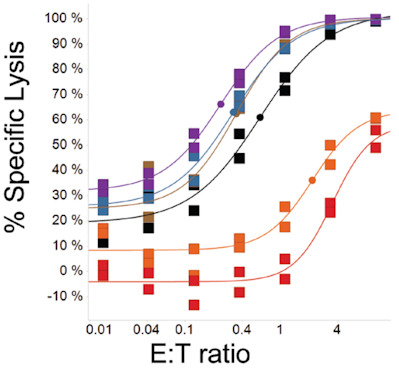 Luciferase cell line for cell therapy discovery